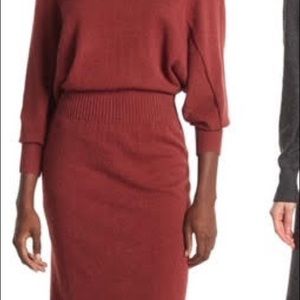 Rust Knit Sweater Dress. Size medium.
